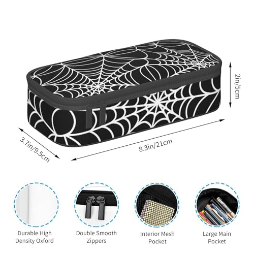 Image of Spider Web Pencil Case Aesthetic Large Capacity Pen Pouch | Storage Bag with Compartments for Travel School Office Organizer