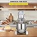 Happybuy 30Qt Commercial Food Mixer with Timing Function， Commercial Mixer 1250W Stainless Steel Bowl Heavy Duty Electric Food Mixer Commercial with 3 Speeds Adjustable, Perfect for Bakery Pizzeria