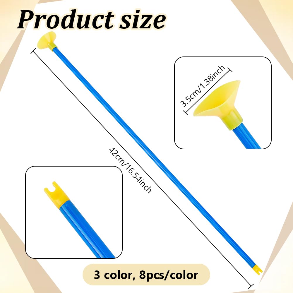 BENECREAT 24 pz di frecce di Ricambio con Ventose Ricambio in PVC da 42 cm con Ventose per Il tiro e l'allenamento