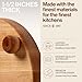 John Boos B Series Round Wooden Maple Cutting Board 12”x12” – 1.5” Thick, 12-lb Non-Reversible Butcher Block with Wood Bun Feet & Edge-Grain