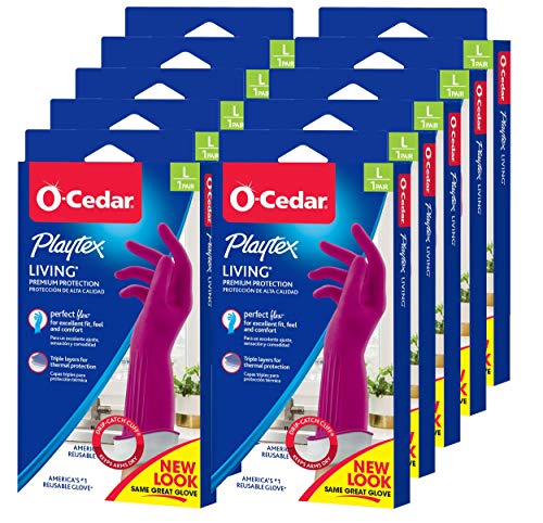 Gants Playtex Premium Protection en taille L pour la vaisselle et le ménage en lot de 10 paires