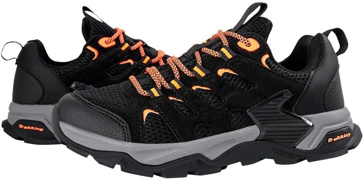 Men's Hiking Shoes, Breathable Non-Slip Trail Shoes, Lightweight Hiking Sneakers for Outdoor Trekking