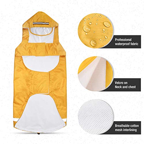 NAMSAN Impermeabile Cane con Cappuccio Mantellina