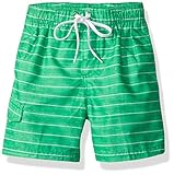 Kanu Surf Boys Quick Dry UPF 50+ Beach Swim Trunk, Line Up Green, 10/12