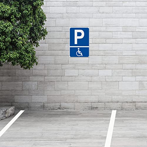 Safety Sign 20 x 30 cm Aluminium Composite Plate for Fence Gate Door Posts Weatherproof Aluminium Sign No Drilling Holes Parking Sign (10 Disabled Parking Space) - Image 4