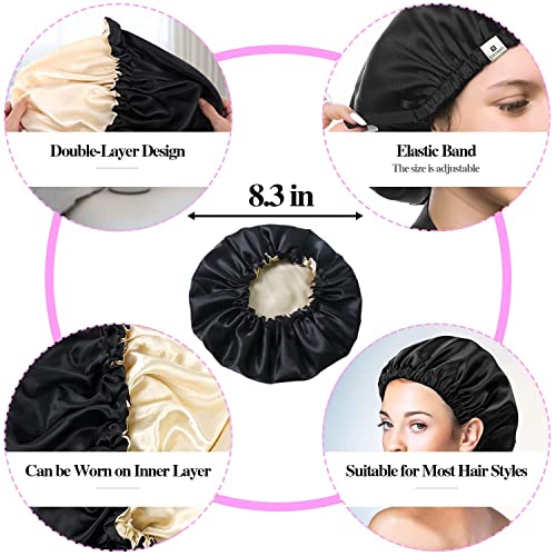 10Pcs Detangling Brush For Black Natural Hair, Curly Hair Set With Sleep Bonnet Afro America/African 3A To 4C Texture, Easier And Faster On Wash Days #TOP3