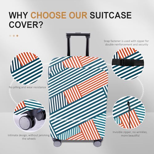Travel Luggage Cover Suitcase Protector, Scratch-Resistant, Fit 26-27 Inch Suitcase, Black4