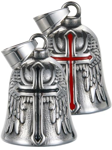 Image of Motorcycle Bell Guardian Angel Charm - Weather-resistant Good Luck Gremlin Bells With Gift Box, Legend Card, Keychain