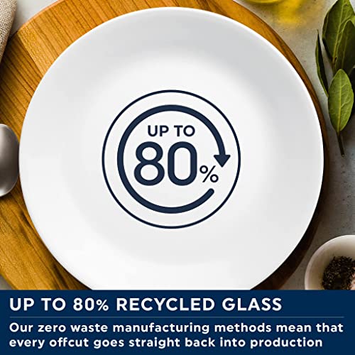 Image of Corelle Dinnerware Set (4pc Set, Solar Print)-Set for 4 | Includes 4 x Side Plates | 80% Recycled Glass | 3 X More Durable, Half the Space & Weight of Traditional Ceramic