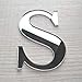 Lettres Miroir Adhésif - Lettre S - Hauteur 10 cm - Initiale Autocollante - Alphabet miroir - Décoration Plexi Miroir - Alphabet 26 Lettres