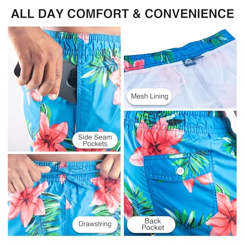 Image of Kanu Surf Men's Big Viper Extended Size Stripe Swim Trunk