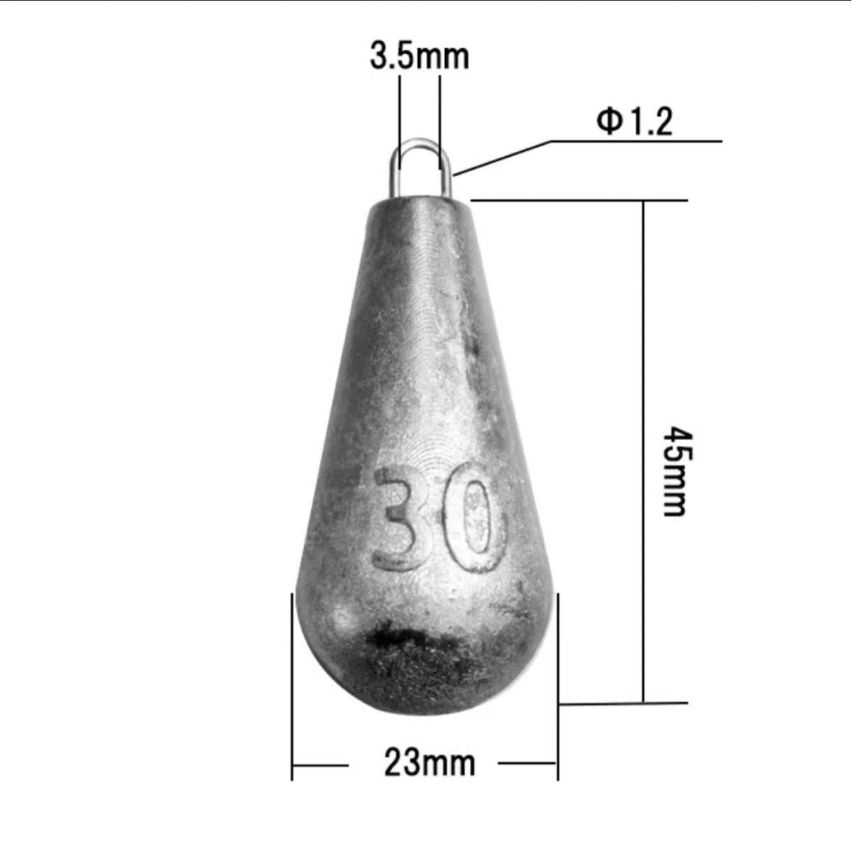 Amazon.co.jp: オモリ ナス型 30号 8個セット 鉛製 釣具 釣用 錘  