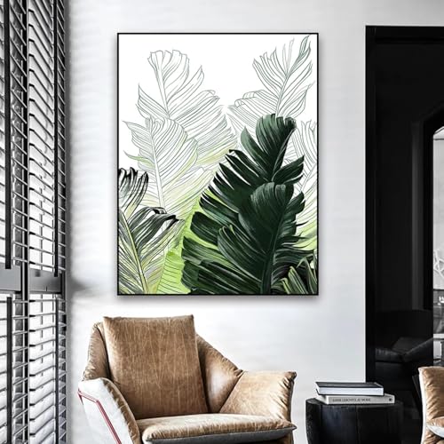 Toile abstraite bambou peinture murale pour relooker un mur vide sans effort