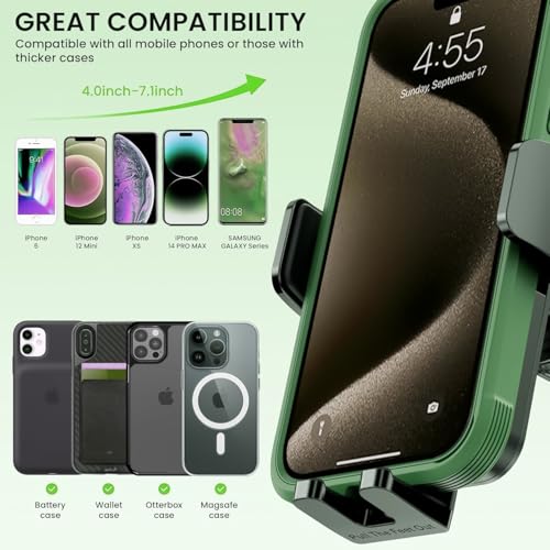 Image of Secure Air Vent Car Phone Mount: 360 Rotatable Universal Holder, Hands-Free Smartphone Cradle for Safe Driving