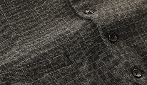 Gioberti Men's 5 Button Tailored Collar Slim Fit Formal Herringbone Tweed Suit Vest2