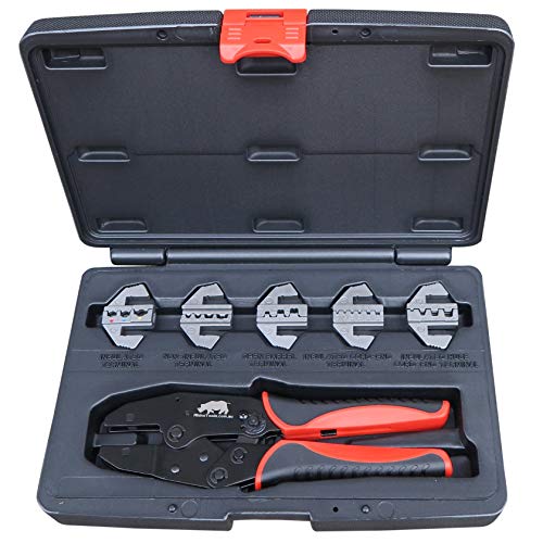 Authentic Crazy Deals 5 Die Electricians Cable Crimping Kit - Rhino Tools Quick Change Crimper