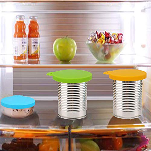 Ivia Pet Food Can Lids, Universal Bpa Free Silicone Can Lids Covers For Dog And Cat Food, One Can Cap Fit Most Standard Size Canned Dog Cat Food（4 Pack Multicolor #TOP4