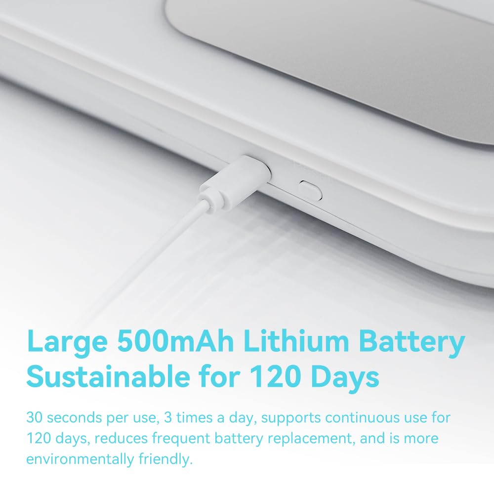 Fitdays Waage für Körpergewicht und Fettanteil, 8 Elektroden, hochpräzise Digitalwaage für BMI 20 Körperzusammensetzung, intelligente Badezimmerwaage mit großem Farbdisplay (FG2305ULB-WHITE)
