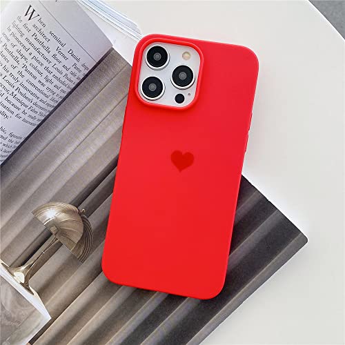 Coque en silicone iPhone XR BSAPP protection rouge motif cœur