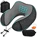SOMLAW Almohada de Viaje para Cuello, Comfy Almohada Avion Viscoelastica de Espuma Memoria, Cojin Cuello Viaje con Máscara de Ojos, Tapones y Bolsa, Ideal para Avión, Tren y Coche