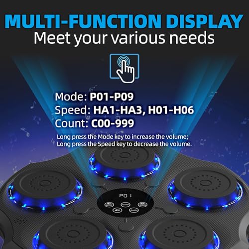 Music Boxing Machine, Family Fitness Training with Punch Sound & Beat Sync, Bluetooth Wall-Mounted Smart Beat Punch Musical Boxing, Stress Relief Home Gym Equipment for All Ages, 9 Modes & 9 Speeds by Oycevila - Image 4