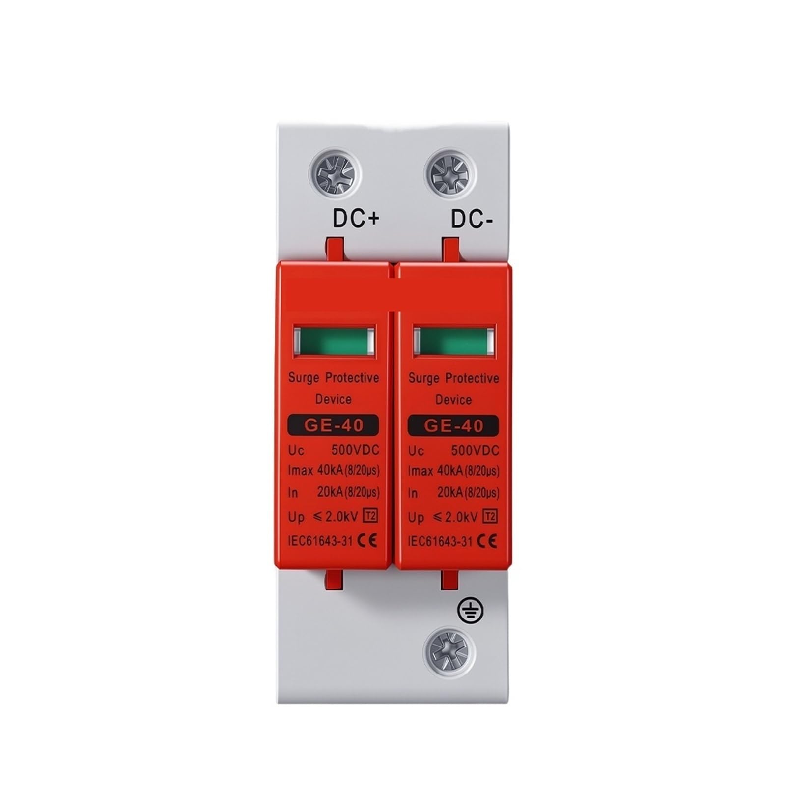 Urządzenie przeciwprzepięciowe do domu, 1 sztuka, 20KA ~ 40KA DC 600/800/1000V 10KA ~ 20KA, niskonapięciowe urządzenie chroniące przed przepięciem