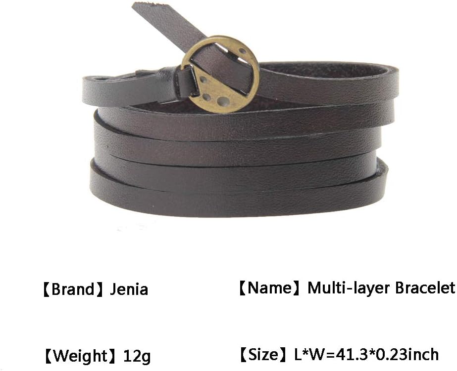 GelConnie Punk Leather Cuff Bracelet Adjustable Straps Wrap Bracelets Arm Armor Cuff Gothic Leather Wristbands for Men, Women