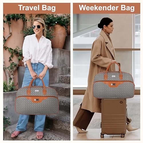 Image of Ayaha Large Travel Duffle Bag, Air Bag for Men and Women Cabin Luggage Bag Weekender Stylish Travel Bag with Detachable Shoulder Strap 47 litres 54.5x24.5x35cm