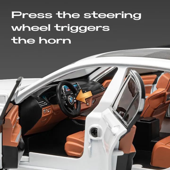 Image of SPITEN BMW 760Li 1:24 Diecast Scale Model Metal Pull Back Toy car for Kids with Openable Doors & Light, Music Toy Vehicle for Kids - Colors as Per Stock