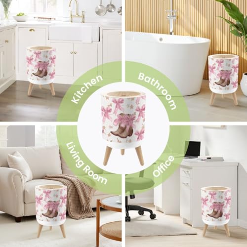 Caneca de basura redonda con tapa y patas 7L miniatura 6