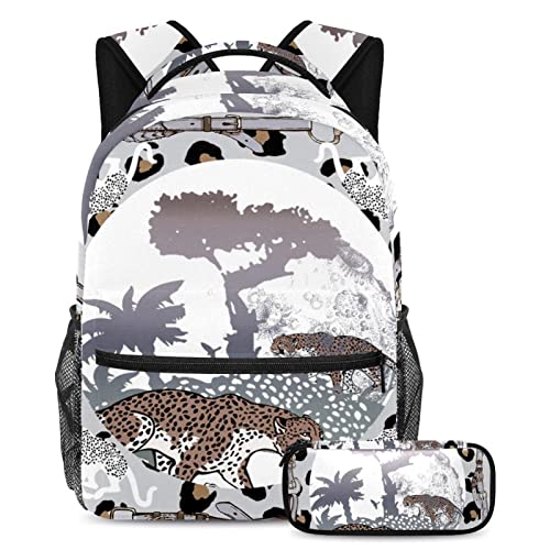 Sac à dos de voyage enfant avec étui à stylo et sacs en treillis mixtes