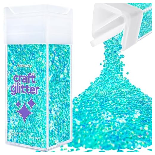 Hemway Craft Shaker - Fluorescent Blue - 1/8" 0,125" 3mm - Wedding tabell, dekoration, konst, naglar, Craft, jul - 110g