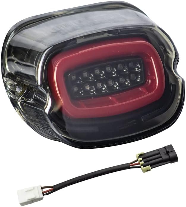 Eagle Lights HALOS Layback LED Tail Light with Integrated Turn Signals Compatible With Harley Davidson Motorcycles fits Low Rider ST and Diablo Models