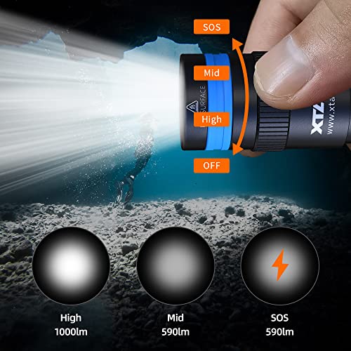 Xtar D20 1000 Lumen Scuba Dive Light Waterproof Diving Torch Submarine Diving Lights Underwater Diving Flashlight #TOP3