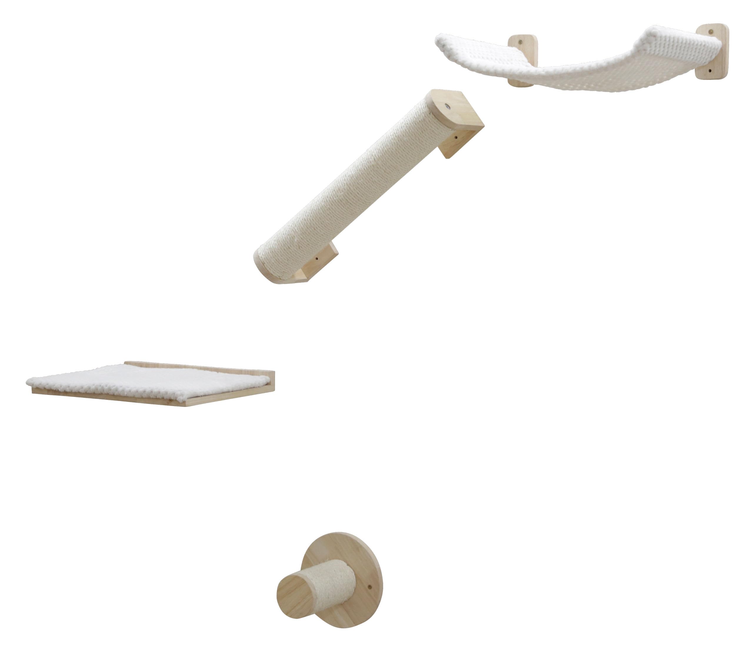 Activité pour chats Kerbl Pet Alps avec griffoir sisal et plateforme de saut modulable