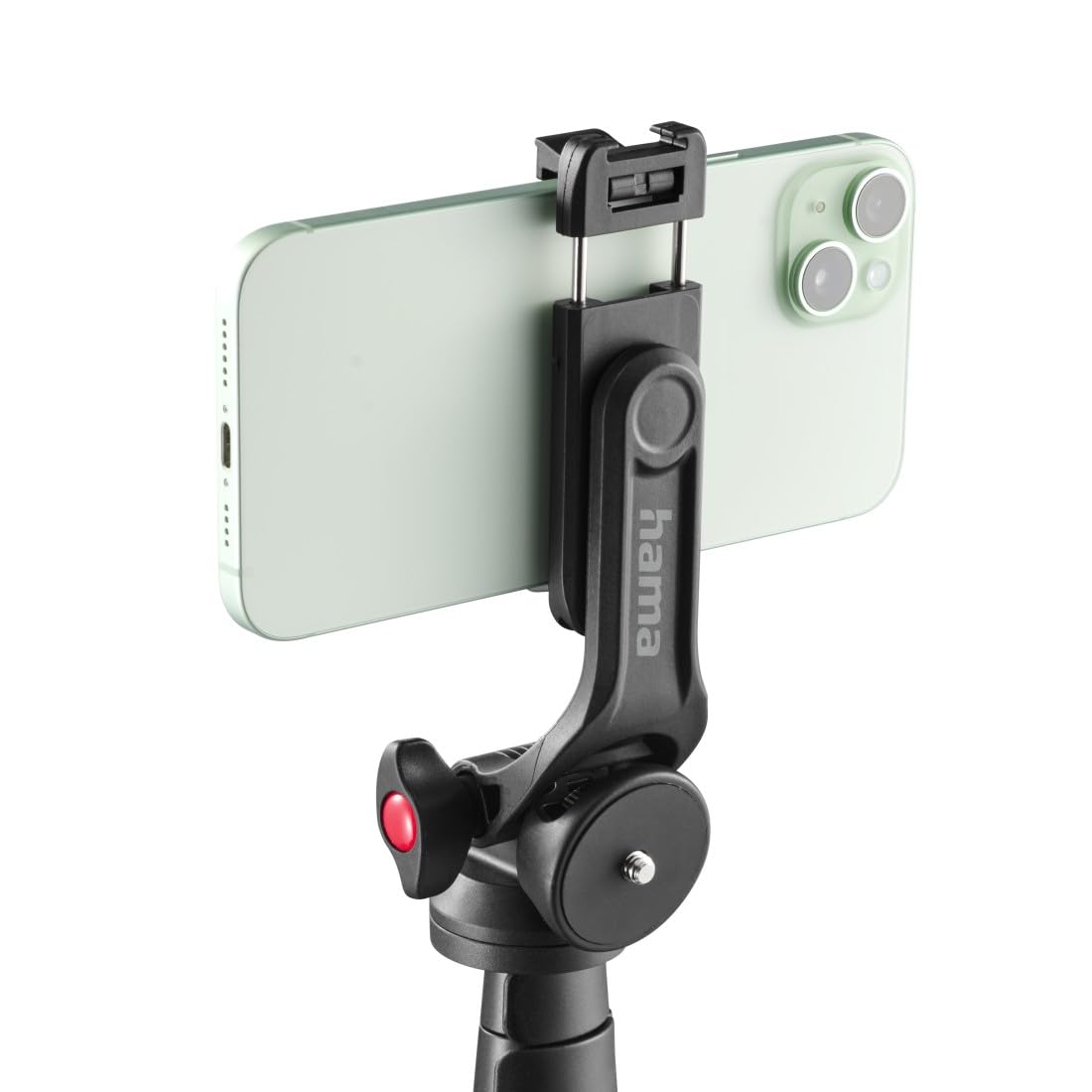 Hama Handy Stativ, mit Fernauslöser, 49,5-160 cm, nutzbar als Selfie Stick | Kompaktes Reisestativ schwarz, Dreibein Stativ mit Fernbedienung, Handystativhalter, 1/4"- Anschluss für Kameras