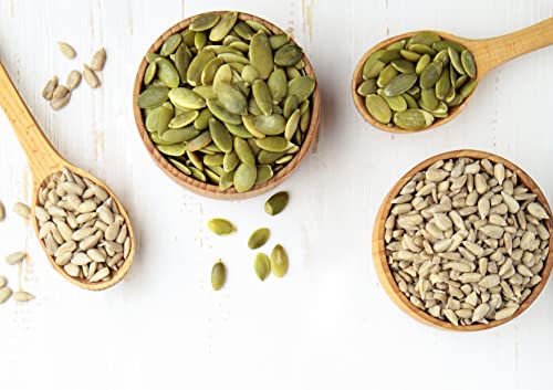 Organic Seed Kernels Bundle - Organic Pepitas/Pumpkin Seeds, 2 Pounds And Organic Sunflower Seeds, 2 Pounds - Non-Gmo, Kosher, Raw, Vegan, No Shell #TOP3