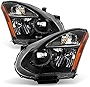 ACANII - For Black 2008-2013 Nissan Rogue 14-15 Select Halogen Headlights Headlamps Driver + Passenger Side