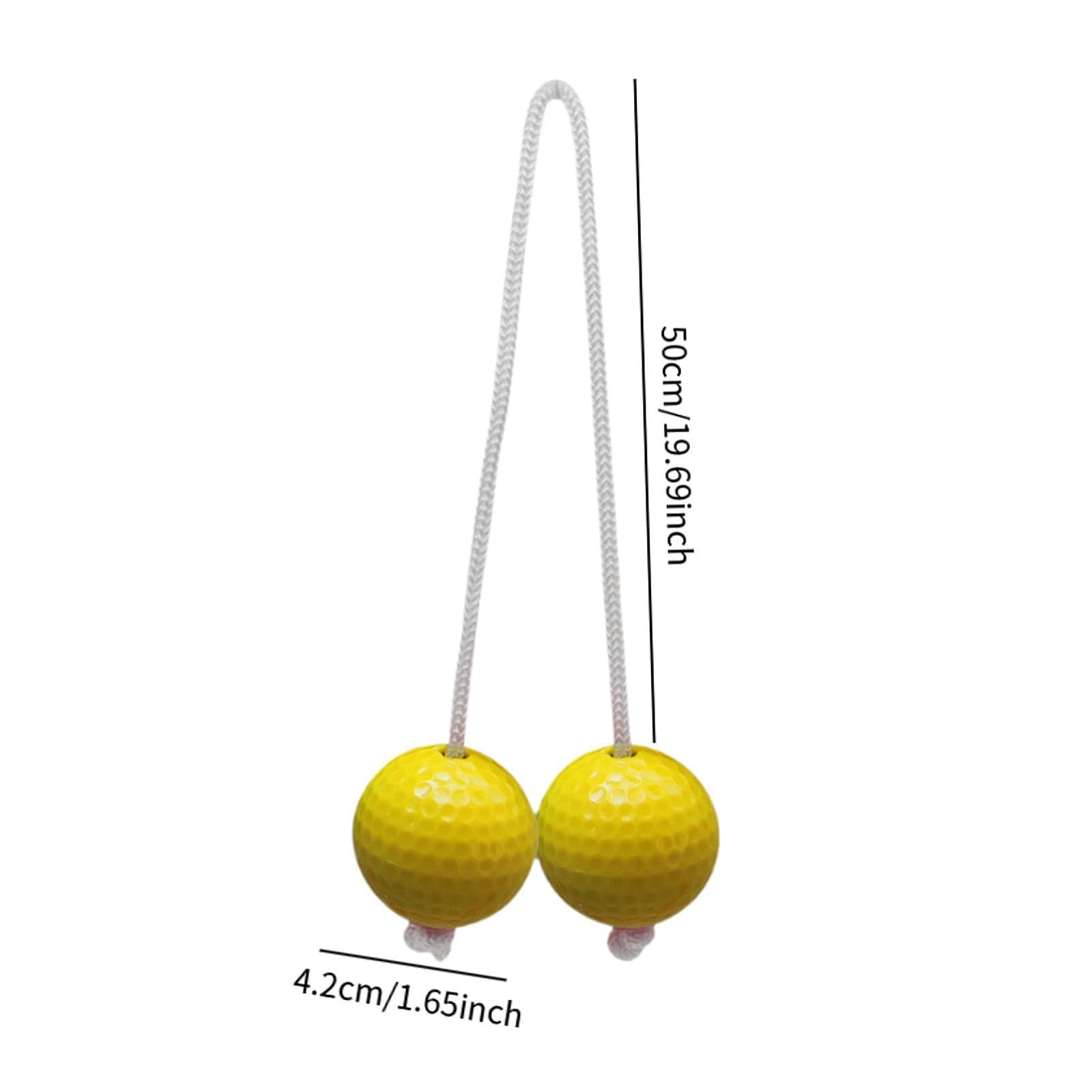 Yiju 6Pcs Ladder Balls 42mm Indoor or Outdoor Activities Backyard Game Golf Tossing Ball Ladder Toss Game for Fun Event Backyard, Yellow and Blue