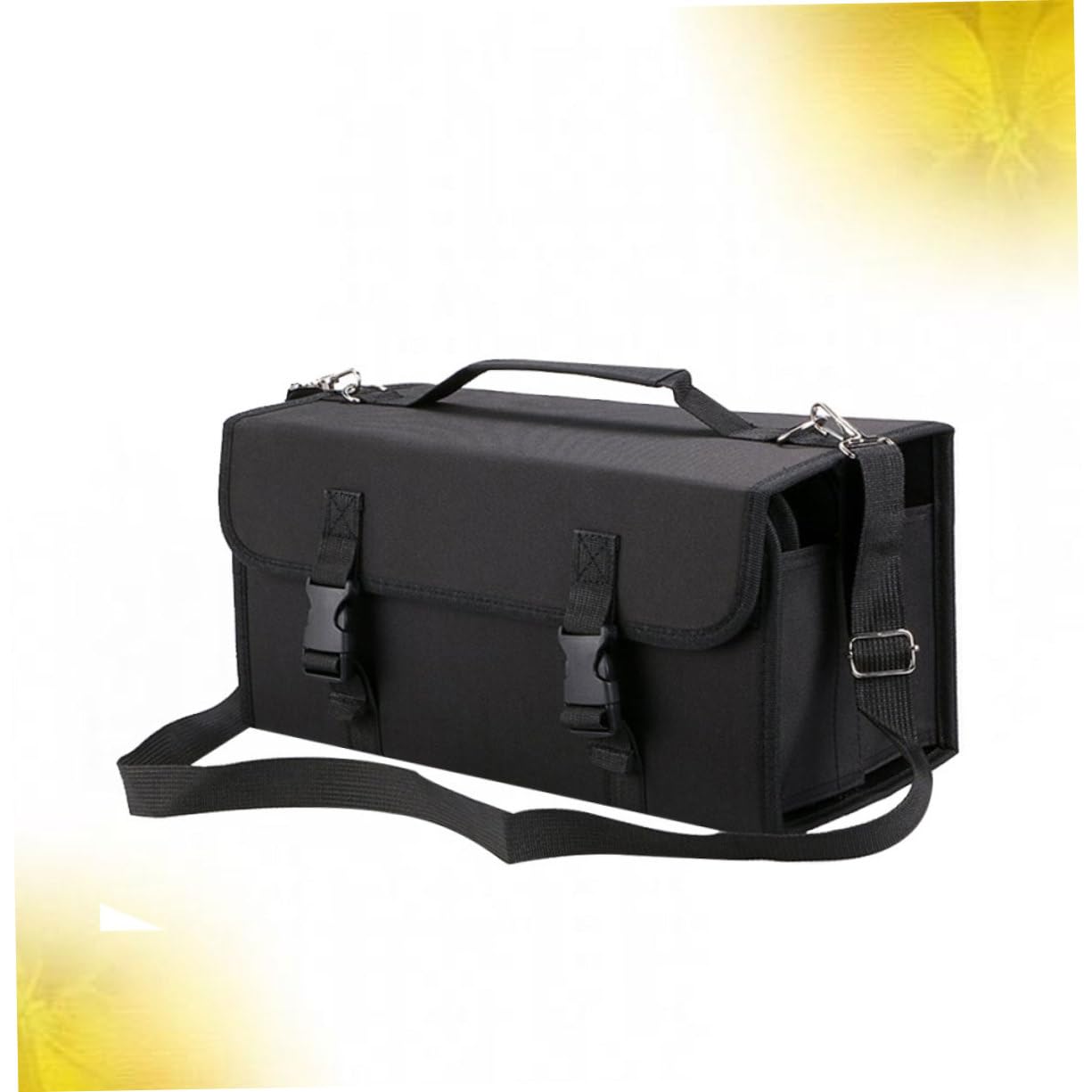 Borsa Porta Pennarelli Scomparti con Tracolla e Cerniera Custodia Porta Penne e Oggetti Adatta per Tavolo o Armadietto