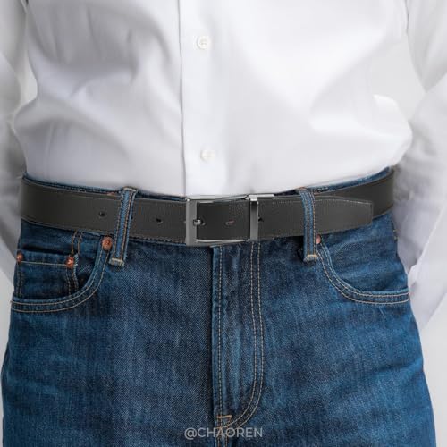 Image of CHAOREN Reversible Belt Men 1 Piece - 1.25 inch Leather Dress Belt