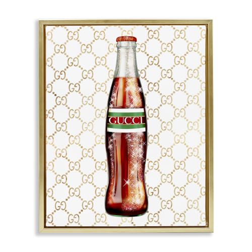 Cola Bottle Kitchen Glam Fashion, 17 x 21 Inch Canvas in Floater Frame