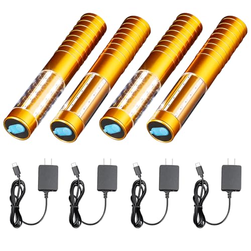 WILON Bottle Service Lights Rechargeable Bottle Service Sparklers Reusable Handheld Girl Lights LED Baton Strobe Light for Parties Bar Club Nightclub Birthday Weddings - 4 Pack