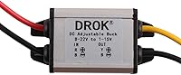 Vista 6 de DROK Convertidor de voltaje de CC a CC impermeable regulador de voltaje 8-22V a 3-15V 5V 12V 3A salida ajustable transformador de fuente