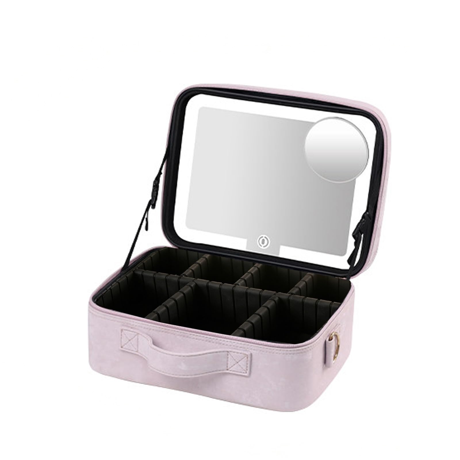 Custodia Per Trucchi Con Specchio E Luce, 3 Colori Regolabili In Luminosità, Borsa Per Il Trucco Con Specchio Ricaricabile, Borsa Cosmetica Da Viaggio Impermeabile Grande Capacità Portatile