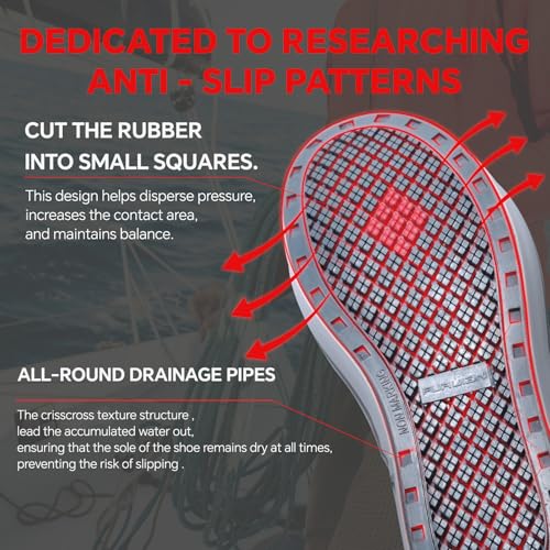 Furuian Deck Boots for Men Waterproof Rain Boots Durable Rubber Boots Comfortable Fishing Loafers Slip On Moc Toe Shoes Non Slip Boat Shoes for Fishing, Gardening, Daily, Working, Sailing3