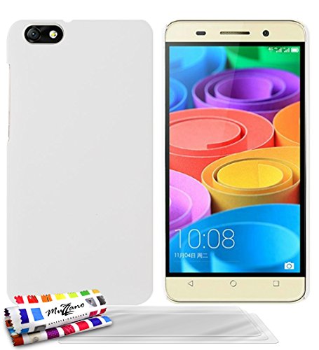 Coque Rigide Ultra-Slim HUAWEI HONOR 4X [Le Pearls Premium] [Blanc] de MUZZANO + 3 Films de protection écran "UltraClear" + STYLET et CHIFFON MUZZANO® OFFERTS - La Protection Antichoc ULTIME, ELEGANTE ET DURABLE pour votre HUAWEI HONOR 4X Cover