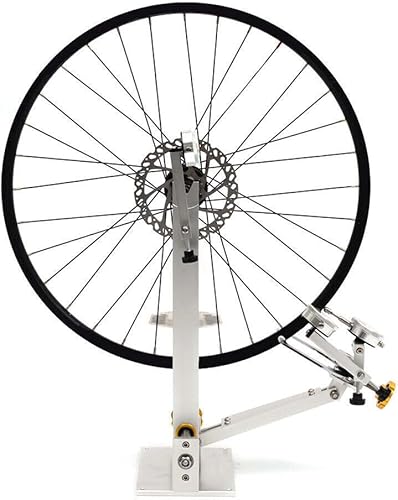 Miniatura 7 de RustyVioum Soporte de rueda de bicicleta, plataforma de reparación de mantenimiento de cubo de bicicleta+herramienta mecánica para ruedas de 10" a