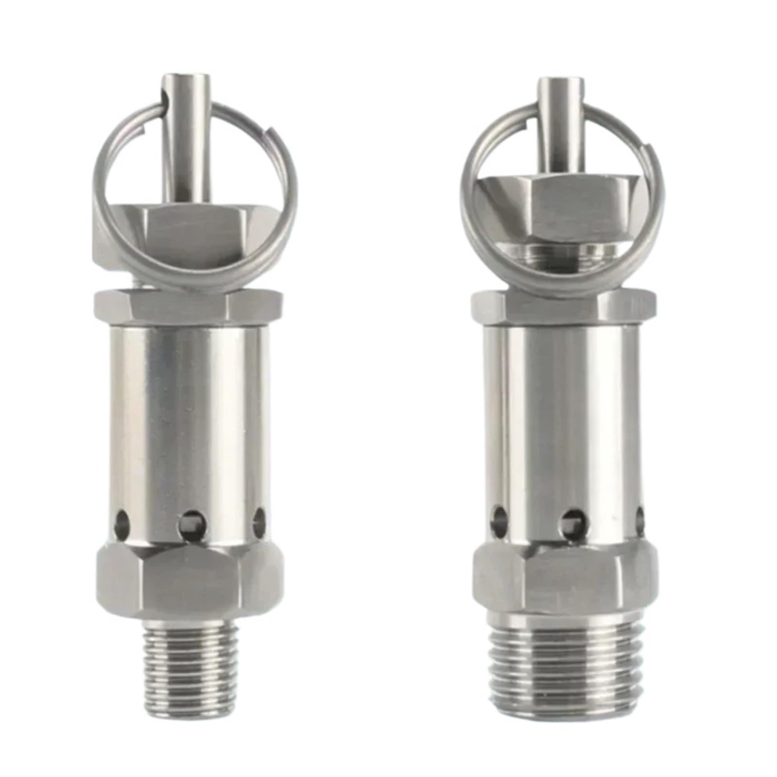 Válvula de seguridad, Válvula de alivio presión acero inoxidable 304, 1-10 bar, BSPT macho, for elaboración casera, varios tamaños(3 Bar (0.3 Mpa),1/2 BSPT Male)
