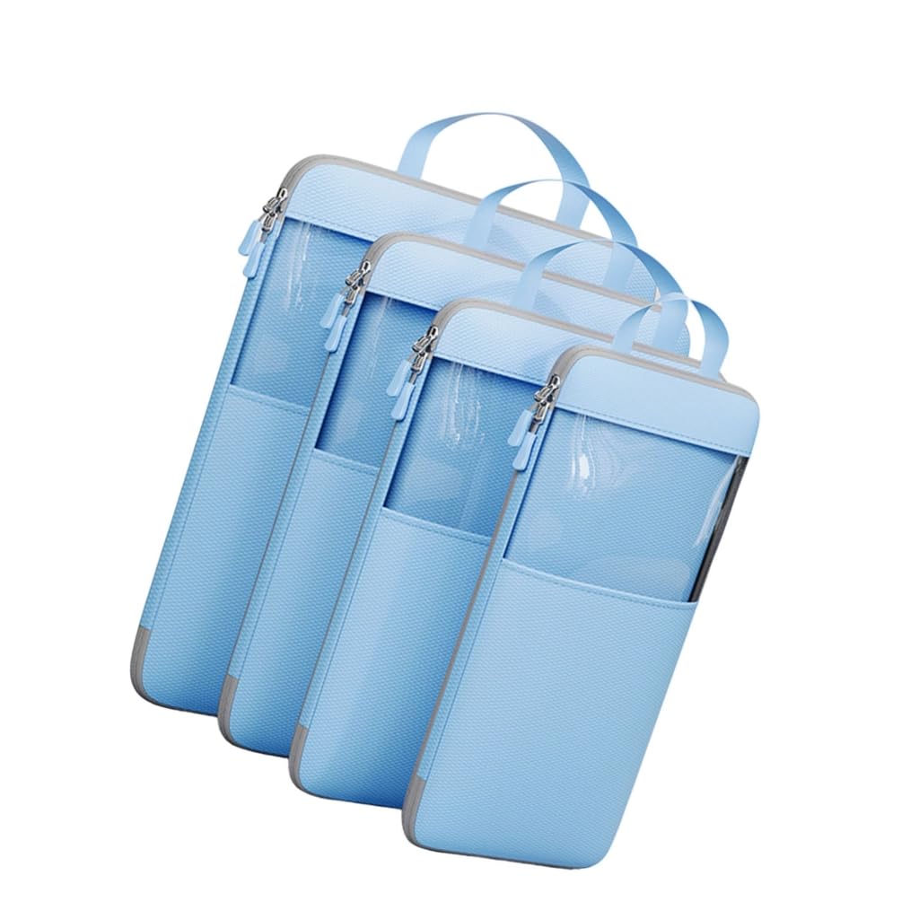 Lot de 4 organiseurs de bagages portables de compression pour sacs à dos et valises